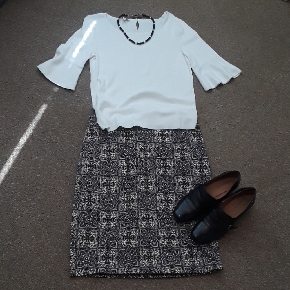 Talbots medallion print skirt.